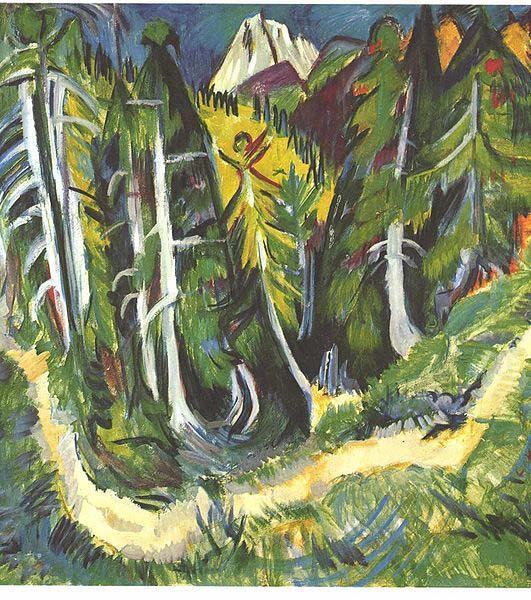 Ernst Ludwig Kirchner Forest gorge - Staffel china oil painting image